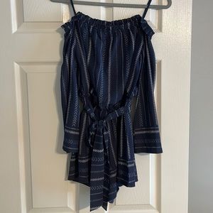 Strapless romper, size XS, blue